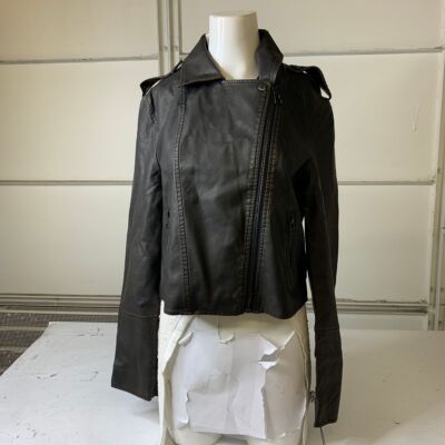 AVEC LES FILLES Anthropologie Faux Leather Moto Jacket