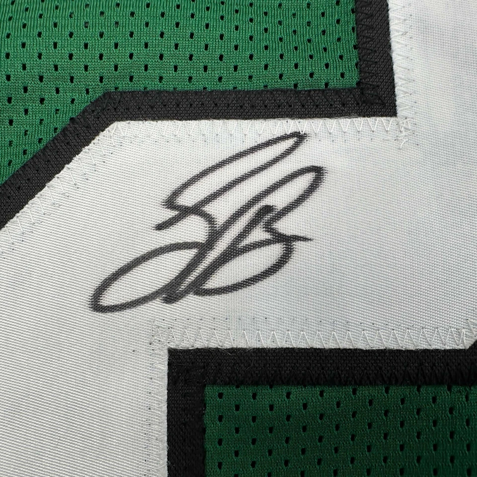 Camiseta verde autografiada/firmada de Saquon Barkley Philadelphia Kelly certificado de autenticidad JSA Foto 2 de 3