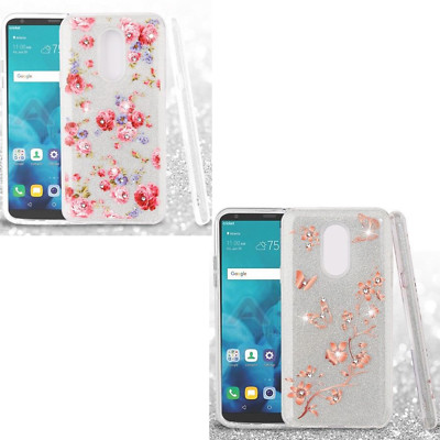 For LG Stylo SHINE HYBRID HARD Protector Case Rubber Phone Cover