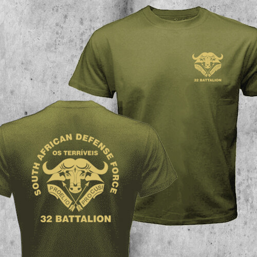 Buffalo 32 Battalion South African Defense Force Army Military T-Shirt - Bild 4 von 17
