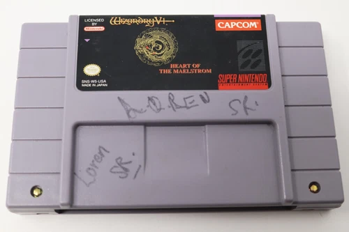 Wizardry V 5 Heart of The Maelstrom SNES Super Nintendo Game Cartridge Tested