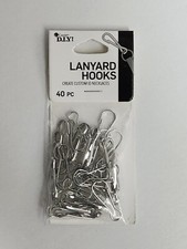 40 Pack Chrome Stainless Steel 1" Lanyard Hooks