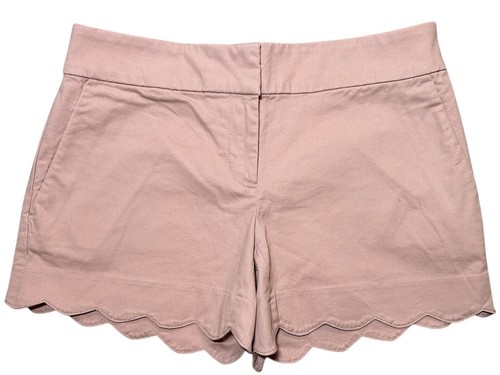 ANN TAYLOR LOFT Riviera Shorts GRÖSSE 0 rosa gewellter Saum 3" flache Chino