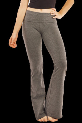 New Solid Fitness Yoga Pant Gray Large