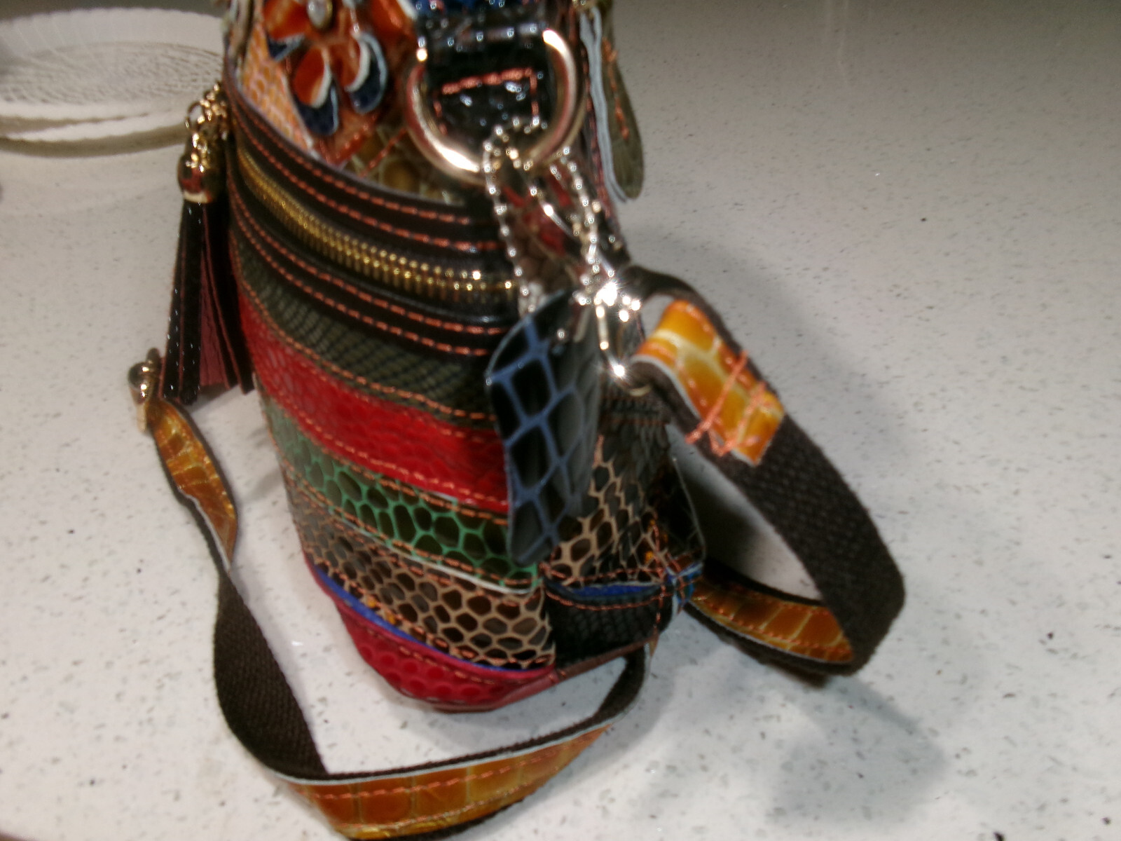 Patchwork Genuine Leather Shoulderbag Crossbody M… - image 9