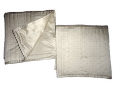 MACY'S CHARTER HOTEL COLLECTION LIGHT SAND QUILTED 2 EURO PILLOW SHAMS 26X26