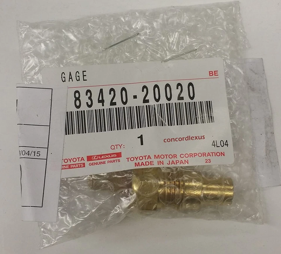 MONTAJE DE CALIBRE GENUINO TOYOTA, TRANSMISOR DE TEMPERATURA DEL AGUA 83420 - 20020 Foto 2 de 3