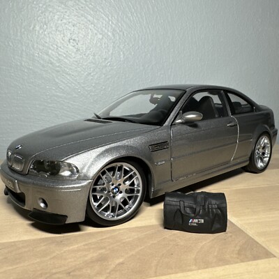 1:18 Scale BMW E46 M3 CSL Diecast Model Car Silver Kyosho US