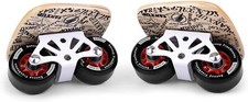 Freeskates,Skates with Split Skateboard Design, Aluminum Universal, Black