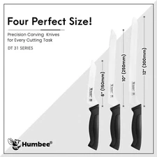 Humbee Professional Offset Serrated Bread Knife with Wave Teeth , NSF Certified