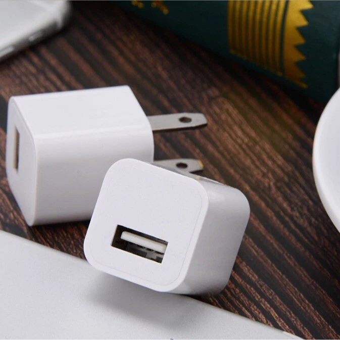 White 1A USB Power Adapter AC Home Wall Charger US Plug FOR iPhone 5 6 7 8 Lot - Image 3 of 4