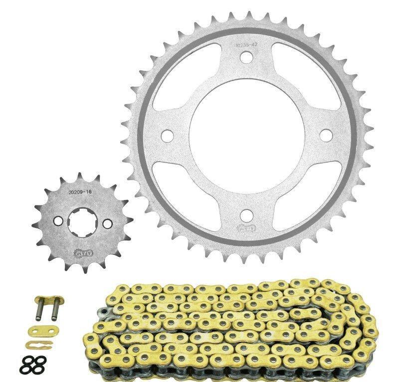 Kit chaîne AFAM moto Honda CBF 125 pas 428 anti-friction et haute résistance