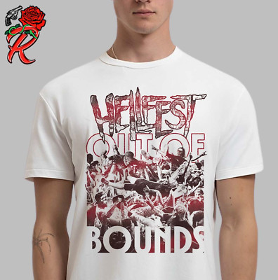 Hellfest Out Of Bounds Blanc 2025 Collection Unisex T-Shirt, Size S-5Xl