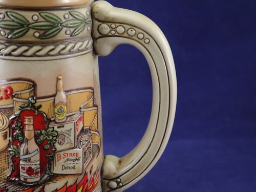 Strohs Beer Stein Heritage Series VI 04983 Fire Brewed Ceramic Vintage - Picture 5 of 10