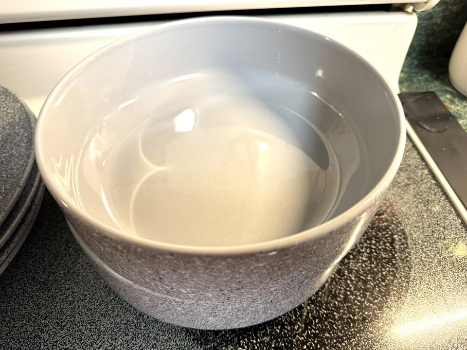 Vintage Semi-Set of Mikasa Dinnerware (13 Pieces Total) Ultrastone Grey - Image 3 of 4