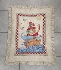 Noahs Ark STARRY NIGHT Baby Blanket Comforter Vintage Designed Viv Eisner Hess