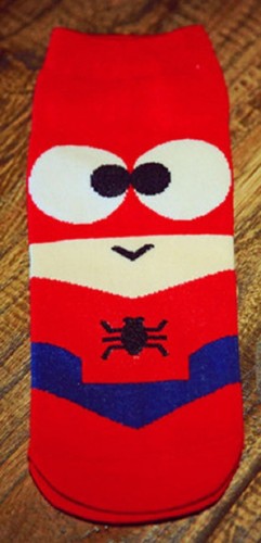Superhero Cartoon Ankle Socks- Superman Batman Spiderman Iron Man Bruce Lee TMNT - Picture 13 of 21