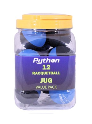 Python RG Multi Colored Racquetballs (Value Pack - 12 Ball Jug/Endorsed by Ra...