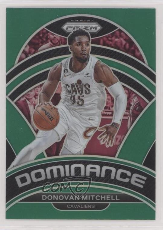 2022-23 Panini Prizm Dominance Green Prizm Donovan Mitchell #14 0b0l