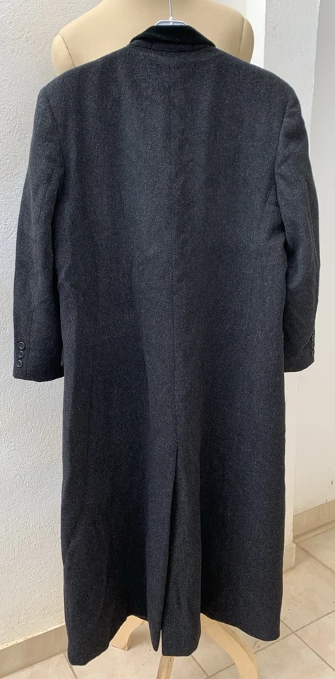 Brooks Brothers Lana Talla L/44 Hecho en EE. UU. Terciopelo Negro Forro ColFlaked #Z38 Foto 3 de 4