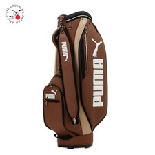 Puma Unisex Golf Basic Cart Bag 9 x 47" 5-way Lightweight Flat Bronze Ice Coffee