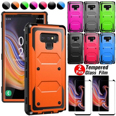 For Samsung Galaxy Note9 Shockproof Heavy Duty Case Cover Glass Screen Protector