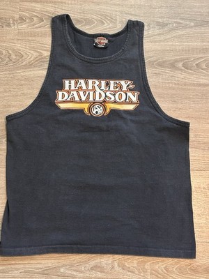 Vintage Harley Davidson Tank Top Rocky Mountain Englewood Colorado Skull Wings M