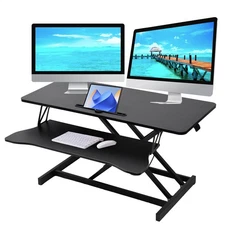 37" Standing Desk Riser Keyboard Tray Stand Up Desk Adjustable Brand New