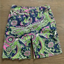 Bermudas Lilly Pulitzer Randy Royal Poinciana algodón talla 2