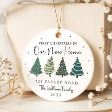 Custom New Home Ornament 2025, First Christmas In New Home Ornament, First Ho...