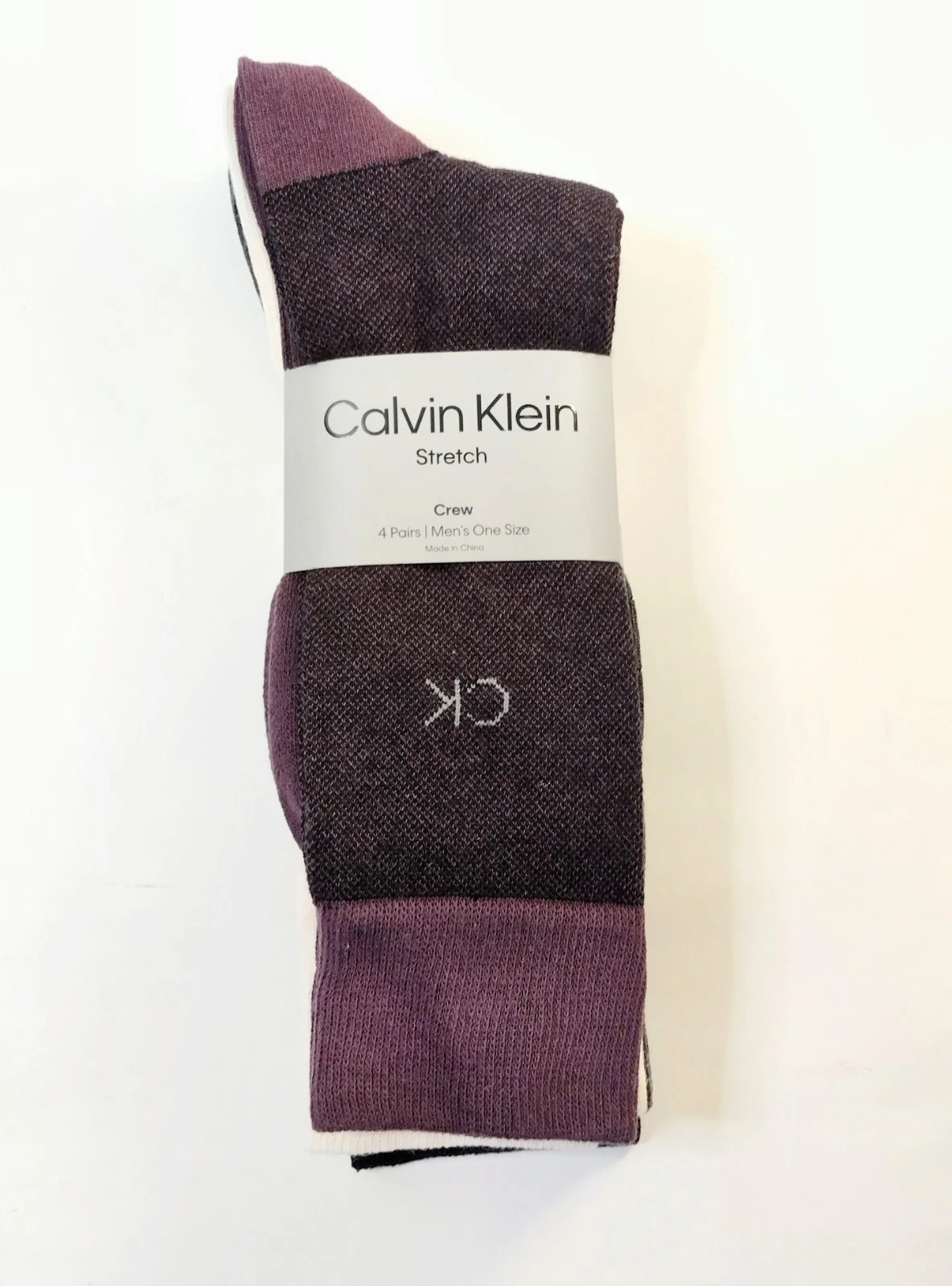 Calvin Klein Men's Stretch Crew Socks One size Assorted Colors (4 Pairs)