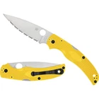 Spyderco Native Chief Lightweight Salt MagnaCut Knife Yellow Serrated FRN (4.02"