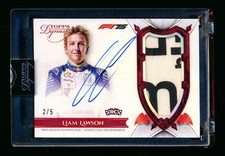 2025 Topps Dynasty F1 #DAP-LLA Liam Lawson RC ROOKIE Red Patch Autograph #2/5