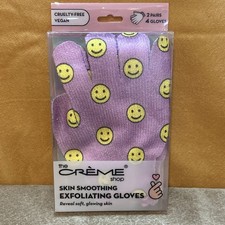 The Creme Shop Skin Smoothing Exfoliating Gloves 2 Pairs of Gloves Smiley Face