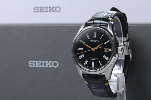 Full Set *N MINT* Seiko Presage 6R15-03E0 SARX029 Black Lacque...