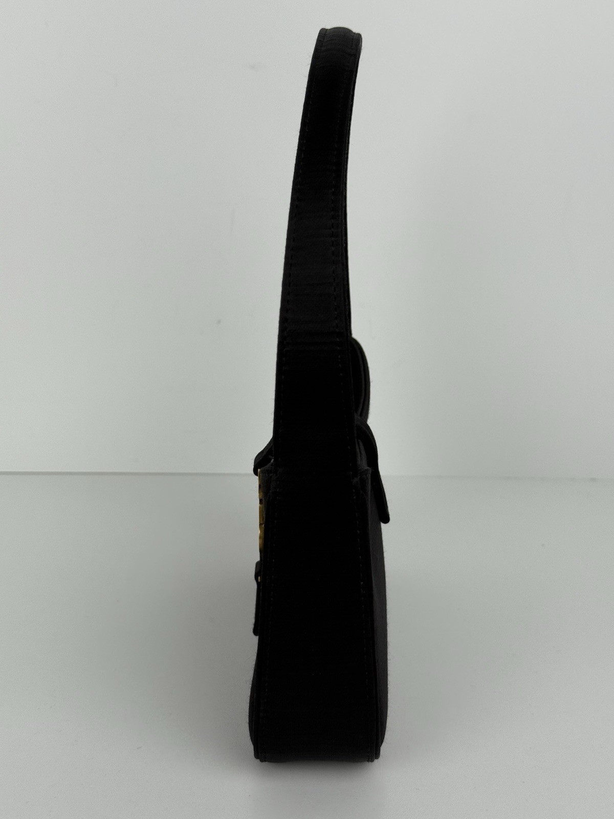 Saint Laurent Le 5 A 7 Mini YSL Borsa a tracolla da donna in raso nero