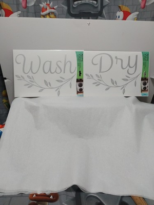 #ad #ad Wash and Dry Decal Sticker Removable Vinyl Laundry Stickers For Washer And Dryer $10.00