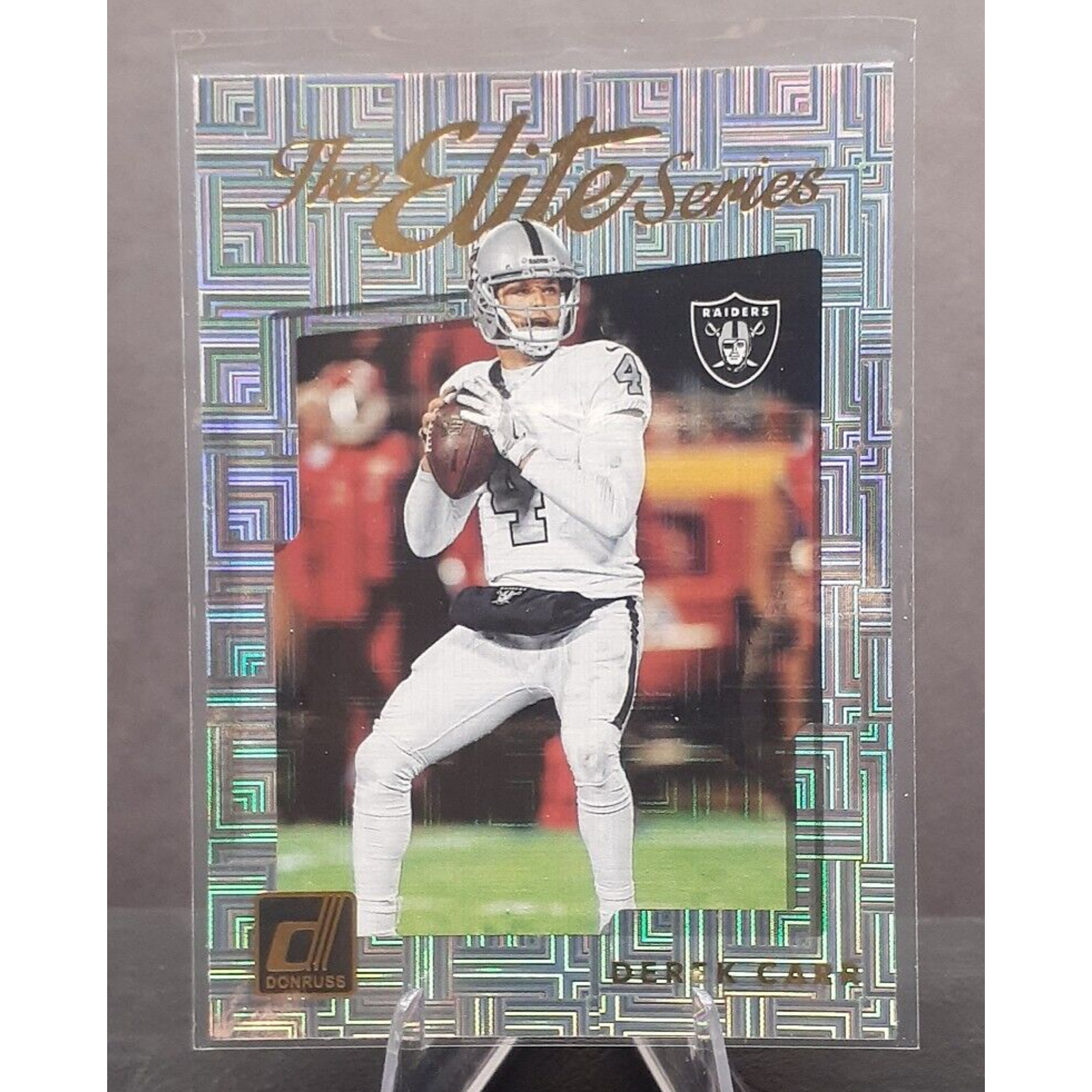2017 Donruss Derek Carr #28 Insert The Elite Series Oakland Raiders
