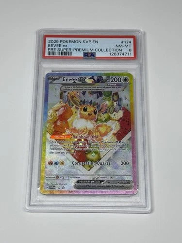 Pokémon Card Eevee ex 174 Scarlet & Violet Promo Holo EX PSA 8 2025 Pokémon TCG