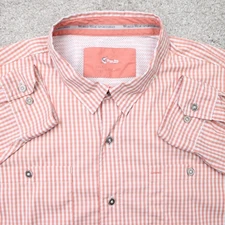 World Wide Sportsman Shirt Mens 3XLT XXL-Tall Red Seersucker Vented L/S Fishing