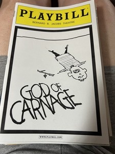 PLAYBILL God of Carnage Jeff Daniels,James Gandolfini,Marcia Gay Harden