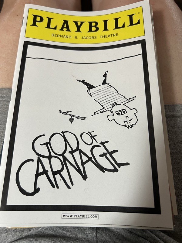 PLAYBILL God of Carnage Jeff Daniels,James Gandolfini,Marcia Gay Harden