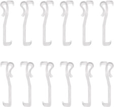 12Pcs 2.5 Inch Valance Clips Window Blind Clips Clear Plastic Valance Retainer C