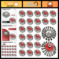 24 Pack 4.5" Twist Knotted Wire Wheel Brush for Angle Grinder - Heavy-Duty Rust