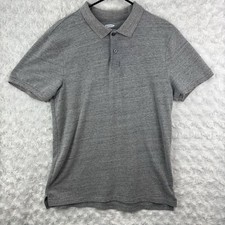 Old Navy Men's Medium Short Sleeve Polo Shirt Light Gray