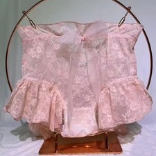 Oversize Womens High Waist Lace Briefs Panties Knickers Bow Sheer Underwear Mesh