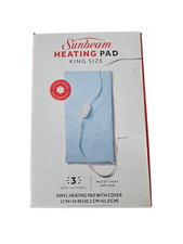 Sunbeam King Size Heating Pad, Moist Heat Option, 3 Heat Settings 12 x 24