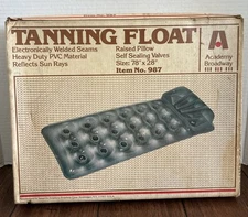 VTG Rare Academy Broadway Tanning Pool Float Heavy Duty PVC Material 78” X 28”