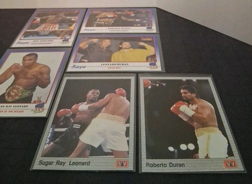 Sugar Ray Leonard vs Roberto Duran Kayo Boxen & AW Sports Lot of 6 Cards *NM/MT - Bild 4 von 9
