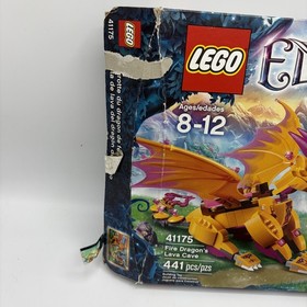 LEGO Elves Fire Dragon's Lava Cave 41175 - 99% Complete, missing 1 Minifig
